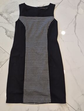 The Limited Black & White Houndstooth Panel Pencil Dress Nwot